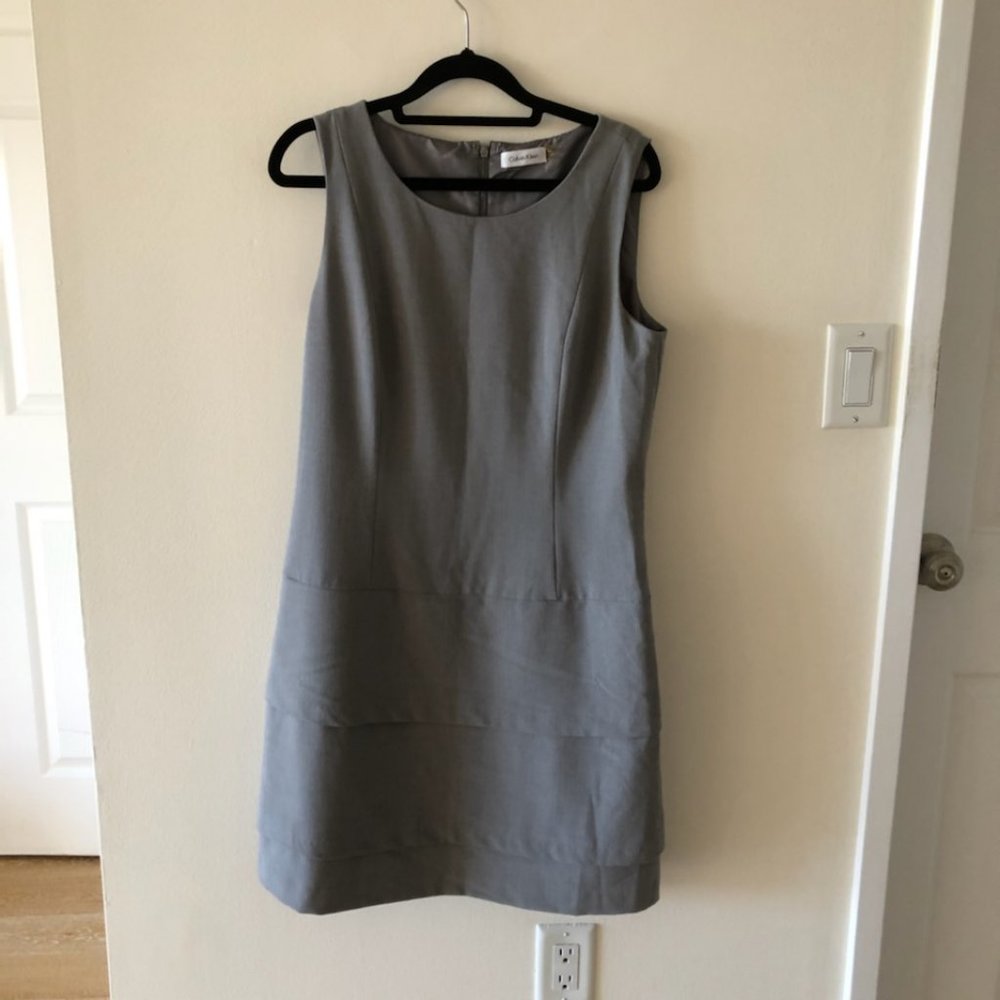 Clavin Klein Grey Work Dress